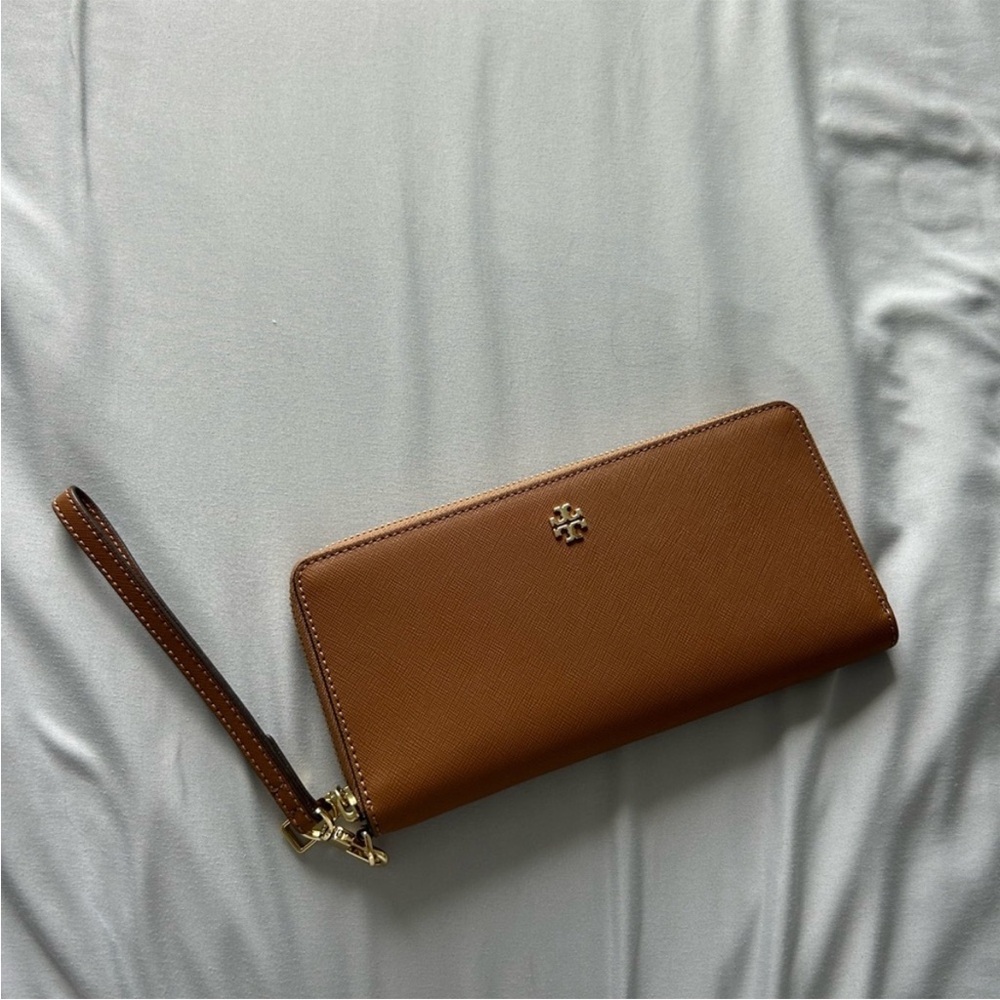 Tory Burch Brown Leather Clutch